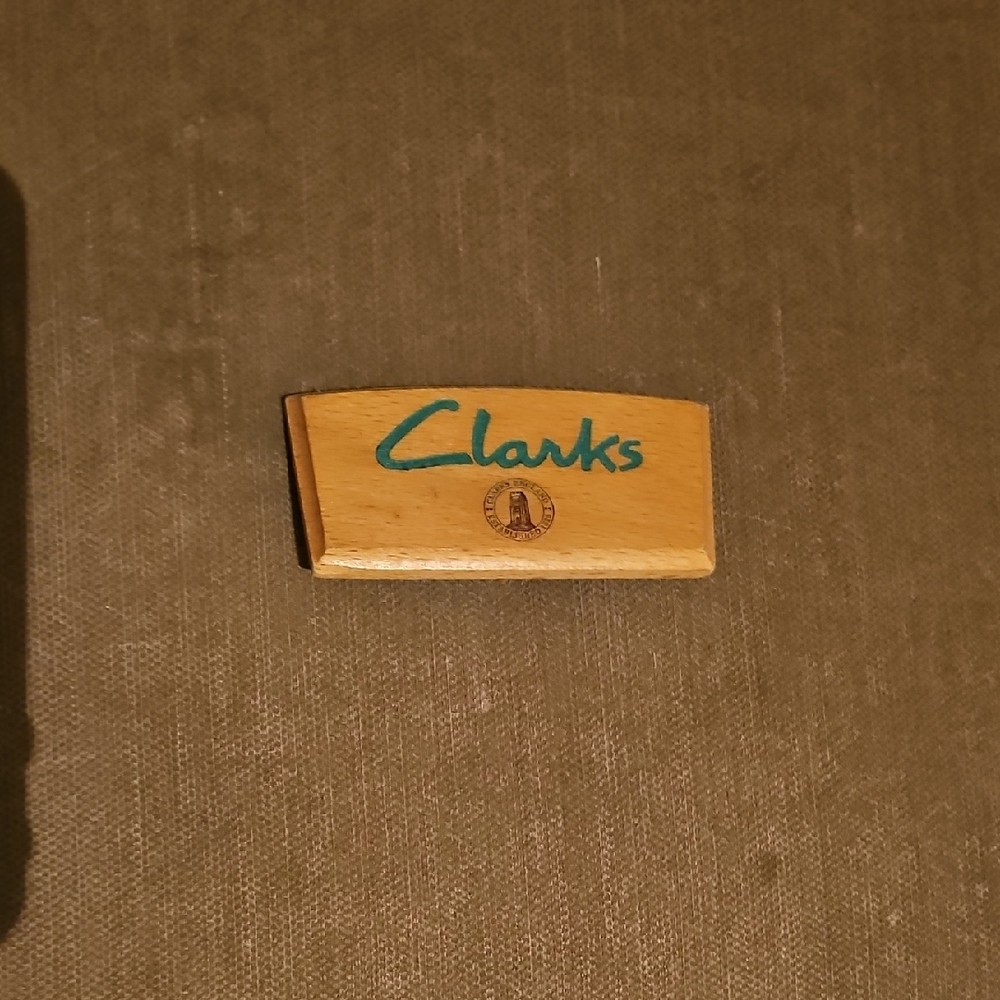 Clarks Wooden Shoe Store Advertising Sign